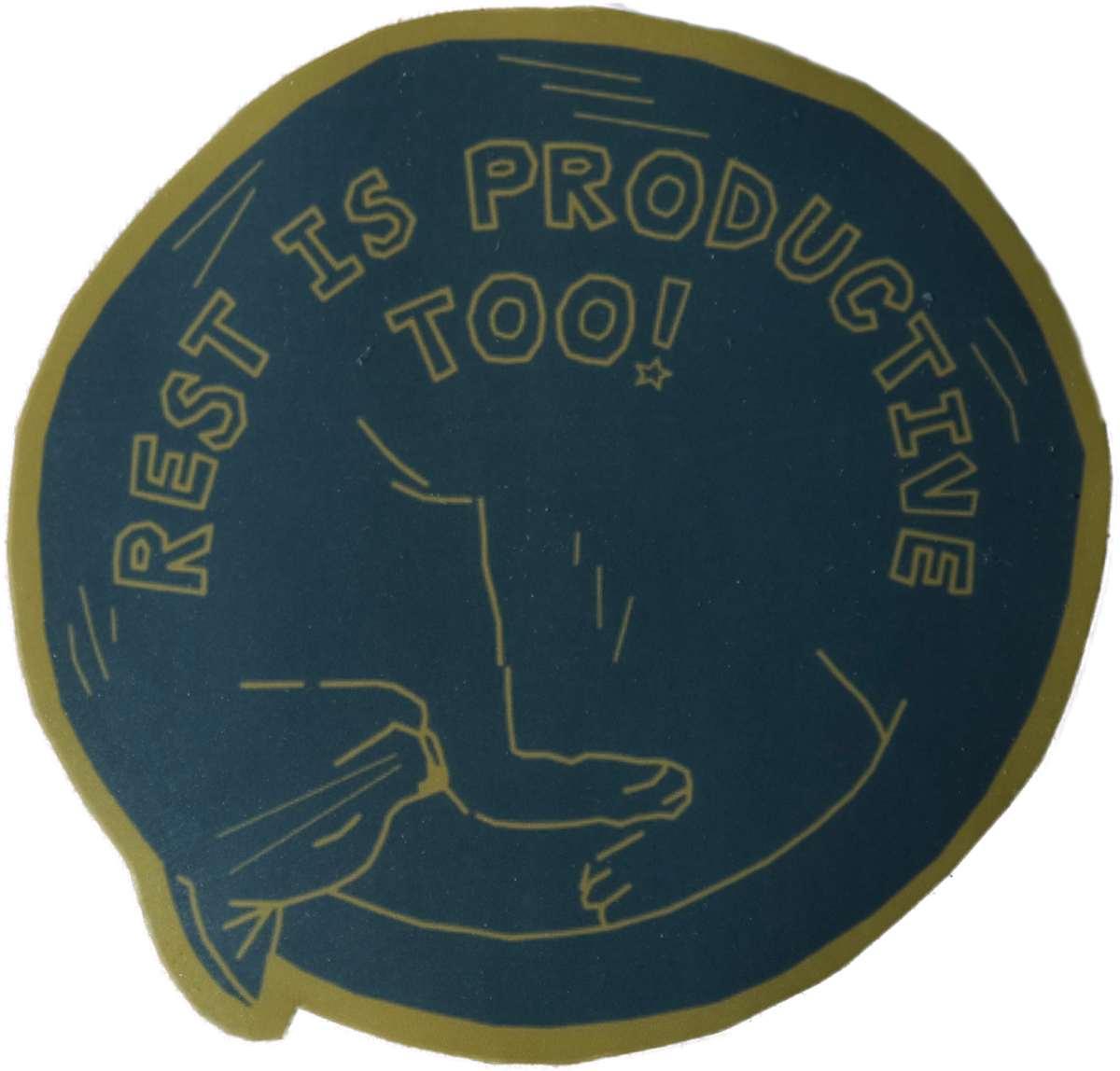 rest is productive too sticker