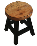 curled up cat stool